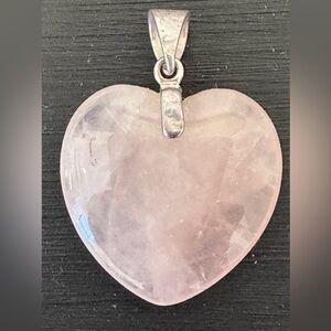 Heart-Shaped Rose Quartz Pendant